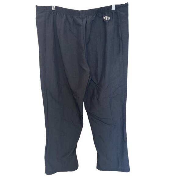 Massimo Black Drawstring Pants L Womens 100% Nylon Relaxed Fit - Picture 4 of 5